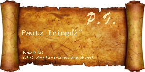 Pautz Iringó névjegykártya